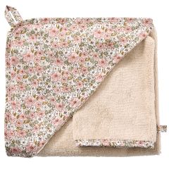 Bamboe badcape + washand