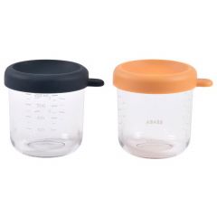 Set van 2 glazen bewaarpotjes 2 x 250 ml