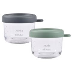 Set van 2 glazen bewaarpotjes 2 x 150 ml
