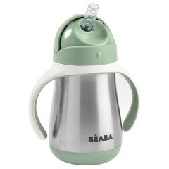 Drinkbeker met rietje inox 250 ml