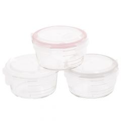 Glazen bewaarpotten 3 x 280 ml