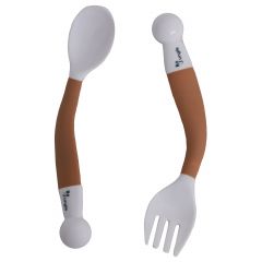 Set van buigbare lepel en vork
