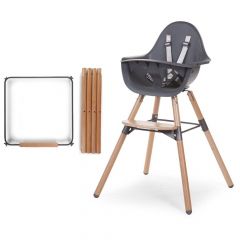 Pack Evolu 2 kinderstoel + set lange poten met voetensteun