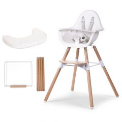Pack Evolu 2 kinderstoel + set lange poten + ABS eetblad