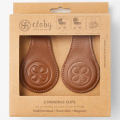 Set van 2 magnetische clips - leder