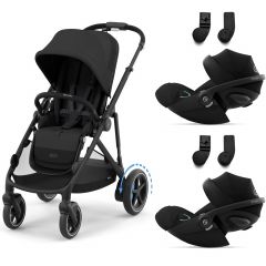 e-Gazelle S kinderwagen + 2 Cloud G i-Size autostoelen