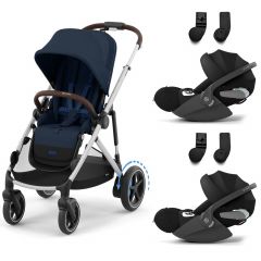 e-Gazelle S kinderwagen + 2 Cloud T i-Size autostoelen