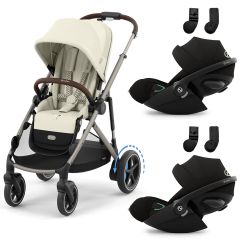 e-Gazelle S kinderwagen + 2 Cloud G3 i-Size autostoelen