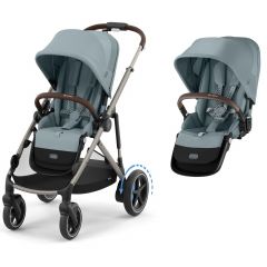 e-Gazelle S kinderwagen + tweede zitje
