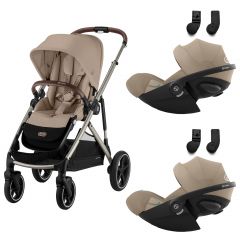 Gazelle S 2 kinderwagen + 2 Cloud G i-Size autostoelen