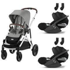 Gazelle S 2 kinderwagen + 2 Cloud T i-Size autostoelen