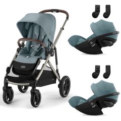 Gazelle S 2 kinderwagen + 2 Cloud G3 i-Size autostoelen