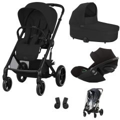 Trio Balios S Lux 3 + S Lux reiswieg + Cloud G i-Size + kinderwagen regenhoes