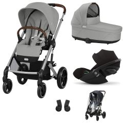 Trio Balios S Lux 3 + S Lux reiswieg + Cloud G i-Size + kinderwagen regenhoes