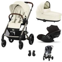 Trio Balios S Lux 3 + S Lux reiswieg + Cloud G i-Size + kinderwagen regenhoes