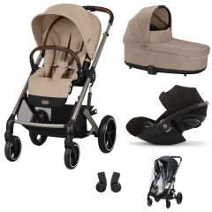 Trio Balios S Lux 3 + S Lux reiswieg + Cloud G i-Size + kinderwagen regenhoes