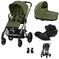 Trio Balios S Lux 3 + S Lux reiswieg + Cloud G i-Size + kinderwagen regenhoes