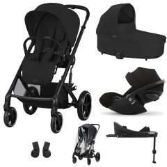Trio Balios S Lux 3 + S Lux reiswieg + Cloud G + G Base + kinderwagen regenhoes