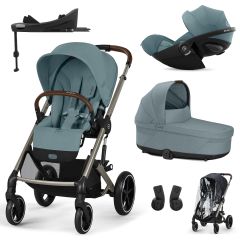 Trio Balios S Lux 3 + S Lux reiswieg + Cloud G3 i-Size + G3 Base + kinderwagen regenhoes