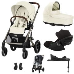 Trio Balios S Lux 3 + S Lux reiswieg + Cloud G + G Base + kinderwagen regenhoes