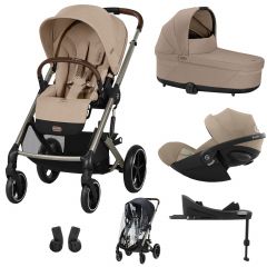 Trio Balios S Lux 3 + S Lux reiswieg + Cloud G + G Base + kinderwagen regenhoes