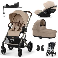 Trio Balios S Lux 3 + S Lux reiswieg + Cloud G3 i-Size + G3 Base + kinderwagen regenhoes