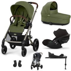 Trio Balios S Lux 3 + S Lux reiswieg + Cloud G + G Base + kinderwagen regenhoes