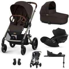Trio Balios S Lux 3 + S Lux reiswieg + Cloud G + G Base + kinderwagen regenhoes