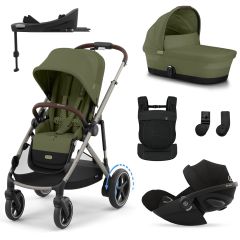 Trio e-Gazelle S + reiswieg + Cloud G i-Size + G Base + Amya draagzak