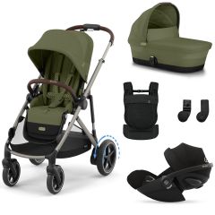 Trio e-Gazelle S + reiswieg + Cloud G i-Size + Amya draagzak