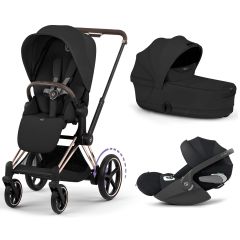 Trio e-Priam 3 + plooibare reiswieg + Cloud T i-Size