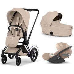 Trio e-Priam 3 + plooibare reiswieg + Cloud T i-Size