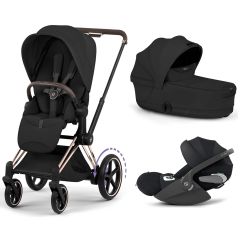 Trio e-Priam 3 + plooibare reiswieg + Cloud T i-Size