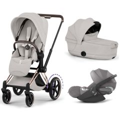Trio e-Priam 3 + plooibare reiswieg + Cloud T i-Size