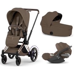 Trio e-Priam 3 + plooibare reiswieg + Cloud T i-Size
