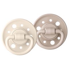 Set van 2 Gaia ronde rubberen fopspenen 0-6m