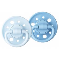 Set van 2 Gaia ronde rubberen fopspenen 0-6m