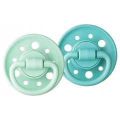 Set van 2 Gaia ronde rubberen fopspenen 6-36m