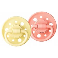 Set van 2 Gaia ronde rubberen fopspenen 6-36m