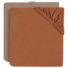 Set van 2 jersey hoeslakens 60 x 120 cm