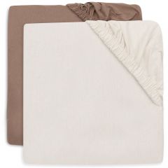 Set van 2 jersey hoeslakens 60 x 120 cm