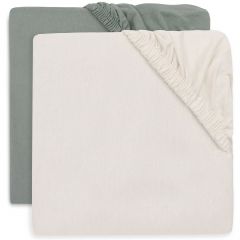 Set van 2 jersey hoeslakens 60 x 120 cm
