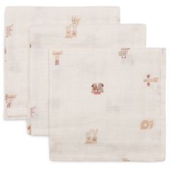 Set van 3 katoenen monddoekjes 31 x 31 cm