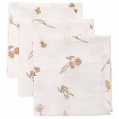 Set van 3 katoenen monddoekjes 31 x 31 cm