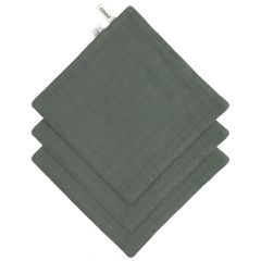 Set van 3 mousseline / badstof washandjes