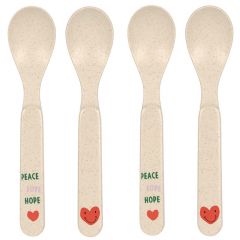 Set van 4 lepels in PP/Cellulose