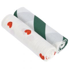 Set van 2 Swaddle & Burp hydrofiele doeken 120 x 120 cm