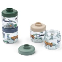 Set van 4 stapelbare Dominique snackboxen