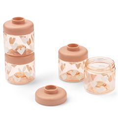 Set van 4 stapelbare Dominique snackboxen
