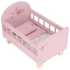 Houten poppenbed met textiel FSC